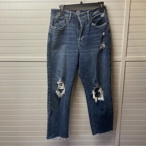 Hollister Ultra High Rise Vintage Distressed Button Fly Jeans